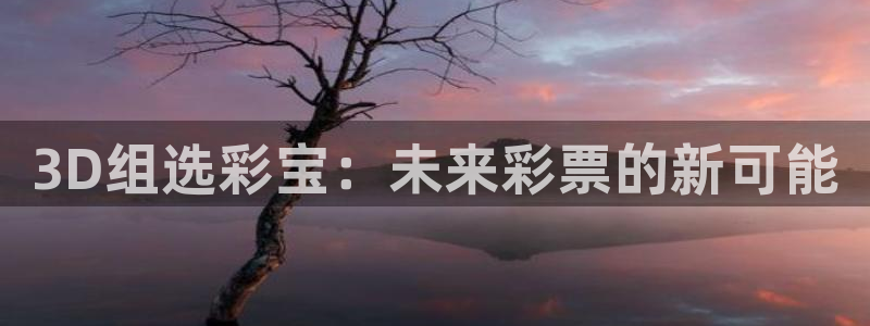 GB果博体育4：3D组选彩宝：未来彩票的新可能